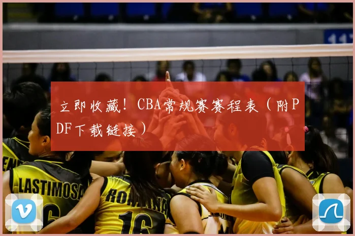 立即收藏！CBA常规赛赛程表（附PDF下载链接）